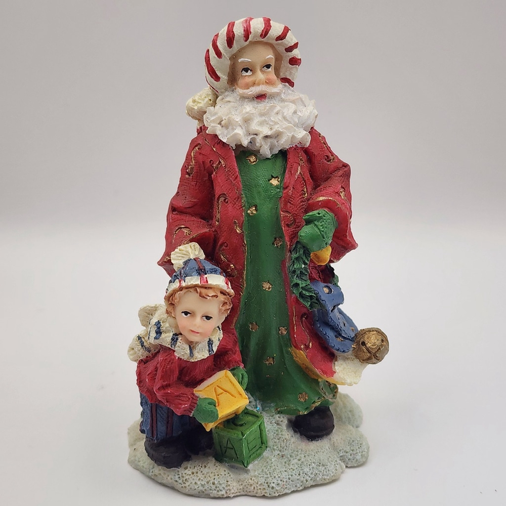 Vintage Ceramic Santa Claus Figurine by Florentine Art Studio, dated 1987 4 Inch